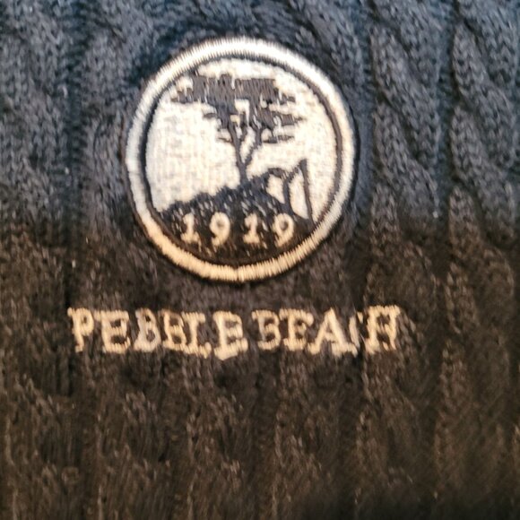 Vintage Pebble Beach Collection Sweater Vest Large Navy Blue Korea Chest Logo - Picture 3 of 6